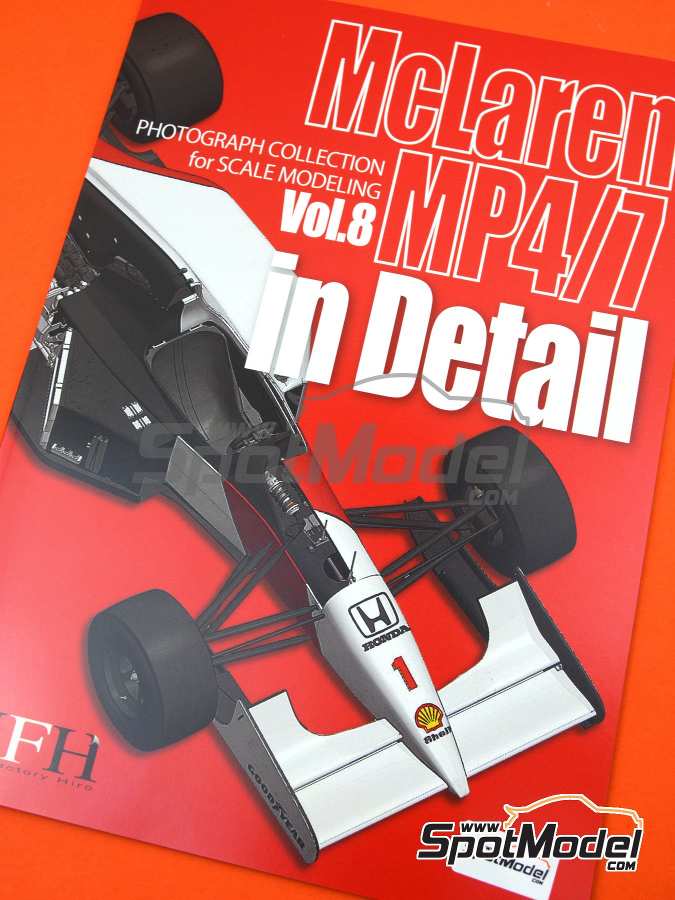 McLaren Honda MP4/7. Reference / walkaround book manufactured by Model  Factory Hiro (ref. MFH-MHB-8, also 9784905248750 and PC08)